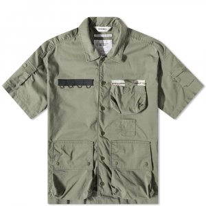 Рубашка с короткими рукавами Digawel x F/CE 7 карманами, зеленый