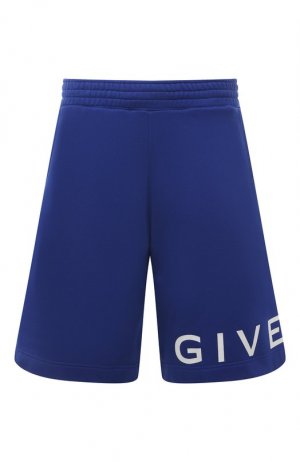 Хлопковые шорты Givenchy. Цвет: синий