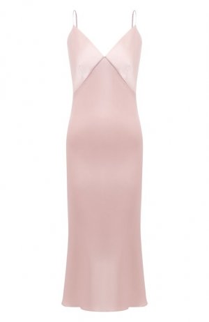 Шелковое платье Olivia Von Halle. Цвет: розовый
