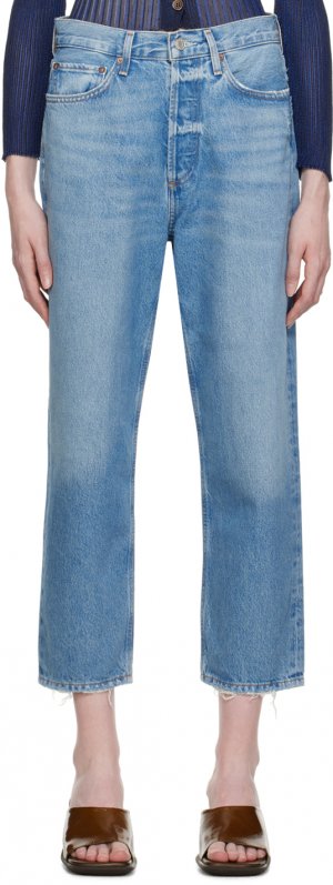 Укороченные джинсы цвета индиго 90-х годов AGOLDE