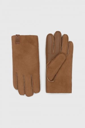 Замшевые перчатки Ugg, коричневый UGG
