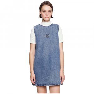 Короткое платье Jeans Boxy, синий Calvin Klein