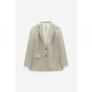 Пиджак , размер XS-S, бежевый Zara. Цвет: бежевый