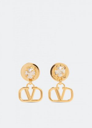 Серьги VLogo Signature strass earrings, золотой Valentino Garavani