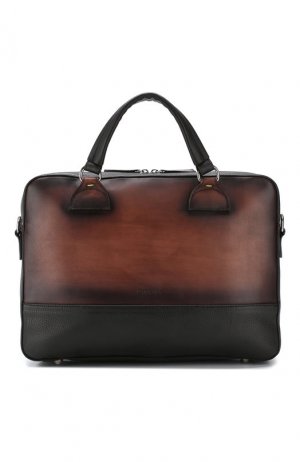 Кожаная сумка для ноутбука Doucals Doucal's. Цвет: темно-коричневый