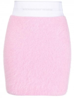 Фактурная юбка мини Alexander Wang. Цвет: розовый
