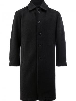 Однобортное пальто 08Sircus. Цвет: чёрный