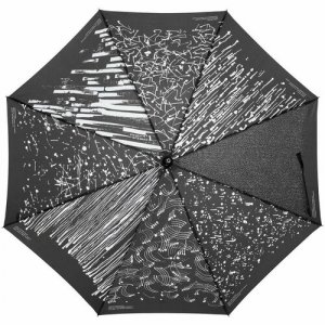 Зонт-трость , темно-серый Соль. Цвет: темно-серый