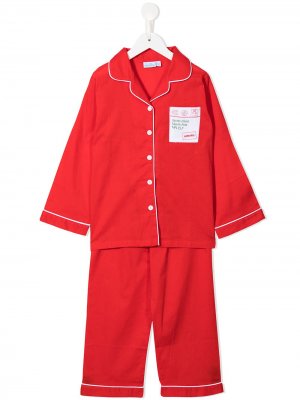 Пижама с нашивкой-логотипом Lunn Antiques. Цвет: красный