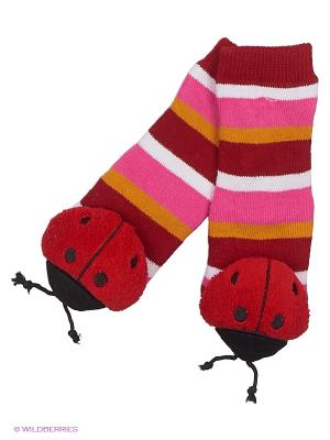 Носки-тапочки HOBBY LINE. Цвет: бордовый, розовый