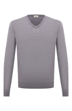 Шерстяной пуловер Ermenegildo Zegna. Цвет: серый