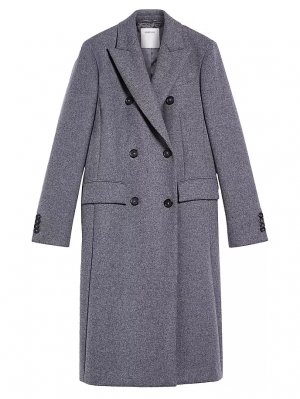 Двубортное пальто из шерсти и кашемира , серый Sportmax