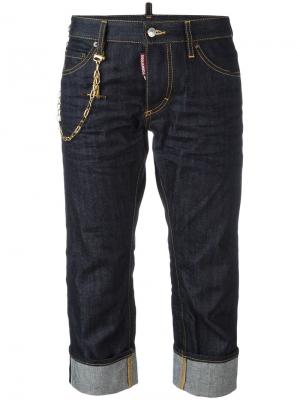 Укороченные джинсы бойфренды Dsquared2. Цвет: синий