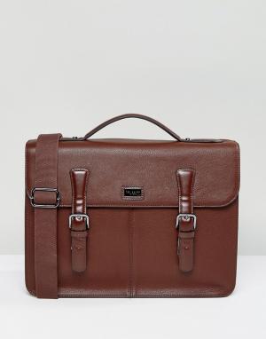 Кожаный портфель Bengal Ted Baker. Цвет: коричневый