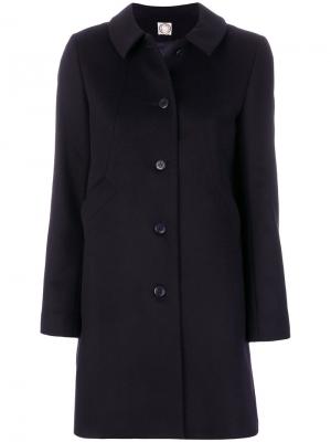 Классическое пальто на пуговицах Ines De La Fressange. Цвет: синий