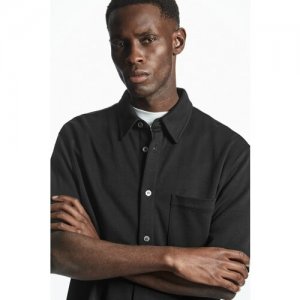 Рубашка из джерси С коротким рукавом - черный S COS. Цвет: черный