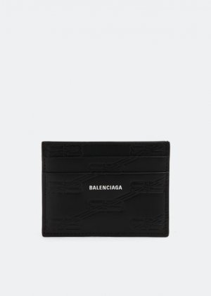 Картхолдер BALENCIAGA Embossed monogram card case, черный