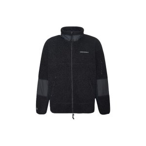 Теплая мужская куртка из сращенной шерсти с воротником-стойкой, черная 10018039-A01 Converse