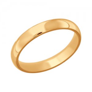 Обручальное кольцо из золота, comfort fit, 4 мм SOKOLOV
