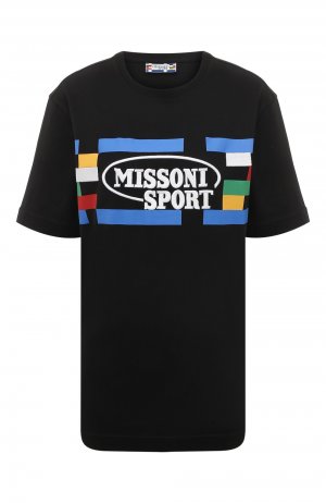 Хлопковая футболка Missoni. Цвет: чёрный