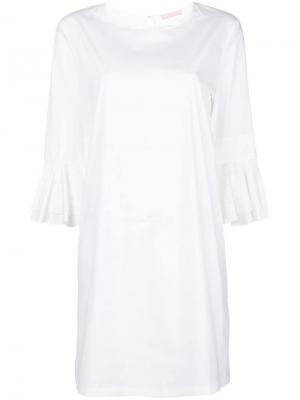 Короткое платье с рукавами воланами Kristina Ti. Цвет: белый