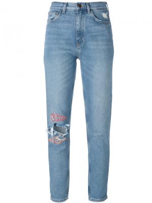 Укороченные джинсы Mimi от Nicole Huisman Mih Jeans. Цвет: синий