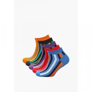 Носки, 5 пар, размер 35-39, мультиколор Big Bang Socks. Цвет: желтый/голубой/зеленый/красный