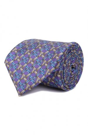 Шелковый галстук Zilli. Цвет: фиолетовый