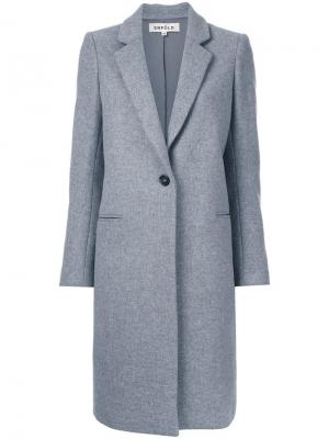 Однобортное пальто Enföld. Цвет: серый