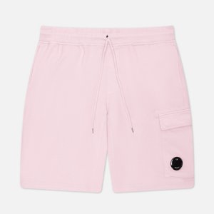 Мужские шорты Cotton Diagonal Fleece Cargo Resist Dyed C.P. Company. Цвет: розовый