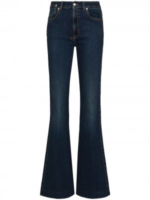 Расклешенные джинсы с завышенной талией Alexander McQueen. Цвет: синий