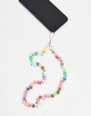 Разноцветная подвеска для телефона с фруктами -Разноцветный DesignB London
