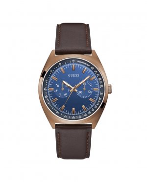 Мужские часы Blazer GW0212G2 из кожи с коричневым ремешком , коричневый Guess