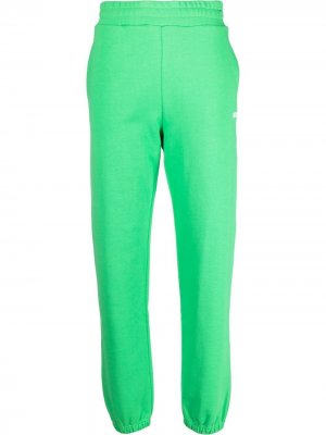 Спортивные брюки с логотипом MSGM. Цвет: зеленый