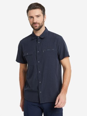 Рубашка с коротким рукавом мужская , Синий Outventure. Цвет: синий