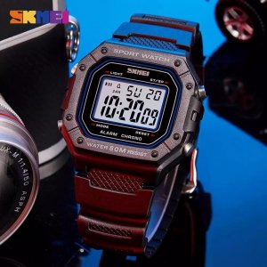 SKMEI модные военные мужские цифровые часы спортивные на открытом воздухе 5 бар водонепроницаемый будильник