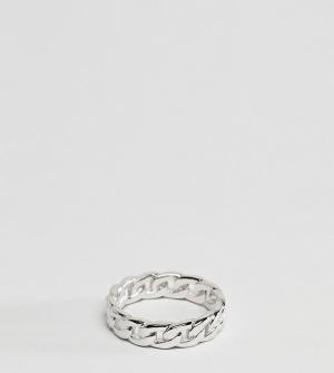 Серебряное кольцо с плетеным дизайном Mister. Цвет: серебряный