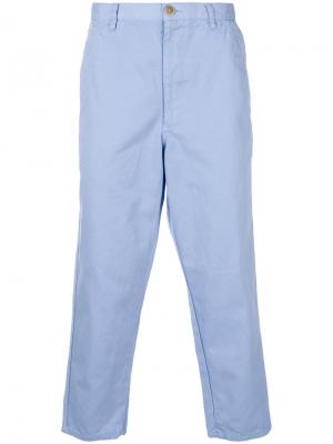 Укороченные брюки-чинос Comme Des Garçons Shirt. Цвет: синий