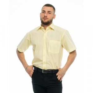 Рубашка , размер 54RU/XL/170-176/43 ворот, желтый Maestro. Цвет: желтый/светло-желтый