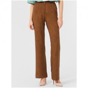 Расклешенные брюки коричневые (50) LO. Цвет: коричневый