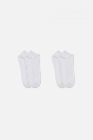 Носки укороченные хлопковые (набор из 2 пар) befree. Цвет: белый