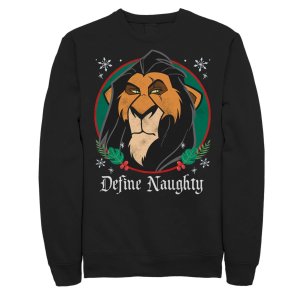 Флисовый пуловер с рисунком 's Lion King Scar Define Naughty Christmas Disney