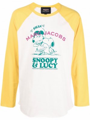 Футболка с принтом Snoopy and Lucy из коллаборации Peanuts Marc Jacobs. Цвет: желтый
