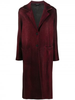 Однобортное кашемировое пальто Avant Toi. Цвет: красный