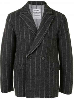Двубортный пиджак в полоску Coohem. Цвет: серый
