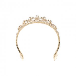 Тиара с отделкой кристаллами Swarovski Dolce & Gabbana. Цвет: золотой