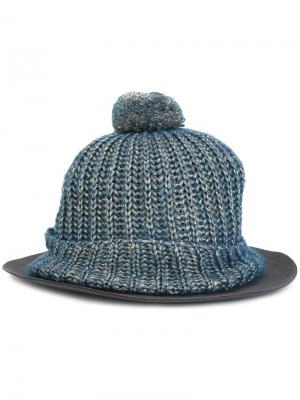 Шапка-бини с широкими полями Super Duper Hats. Цвет: синий