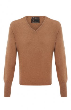 Пуловер из шерсти викуньи Loro Piana. Цвет: коричневый