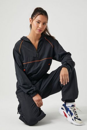 Куртка-анорак Active с молнией до половины длины , черный Forever 21