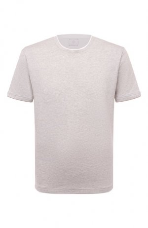 Хлопковая футболка Eleventy Platinum. Цвет: серый